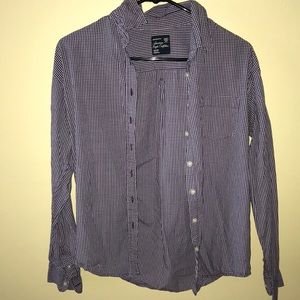 American Eagle Checkered Button Down Shirt